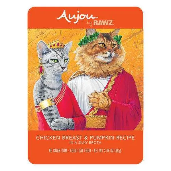 8/2.46 oz. Rawz Cat Aujou Chicken Breast & Pumpkin Pouch - Food